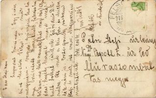 1916 Felsőszeli, Felső-Szeli, Horné Saliby (?); vadászok puskákkal / hunters with rifles. photo (EK)