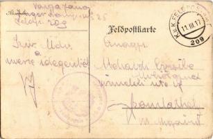 1917 Prosit K. und k. 9. Korps. / Cs. és kir. 9. honvéd hadosztály újévi katonai üdvözlete / WWI Aus...