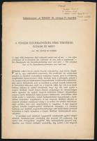 Dr. Vadász M. Elemér: A tengeri üledékképződés főbb törvényei egykor és most. Különlenyomat "A Tenger" III. évfolyam IV. füzetéből. DEDIKÁLT! Papírkötés, kissé kopottas állapotban.