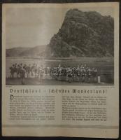 cca 1940 Jugend wandert in Deutschland Hitlerjugend porpaganda prospektus képekkel / propaganda leaf...