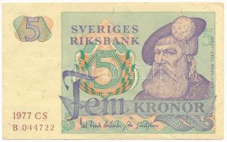 Svédország 1977. 5K T:F erős papír Sweden 1977. 5 Kronor C:F strong paper