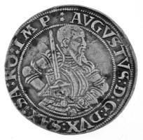 Német Államok / Szászország 1560. 1/2T Ag I. Ágost Schneeberg (14,33g) T:VF patina, karc German States / Saxony 1560. 1/2 Thaler Ag August I Schneeberg (14,33g) C:VF patina, scratched