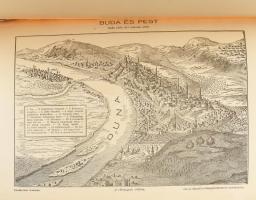 cca 1890 9 db Budapest témájú térkép, metszet a Pallas lexikonból 30x24 cm