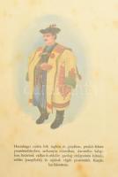 cca 1940 Magyar népviseleteket bemutató színes nyomatok, össz. 12 képpel (két részben), a képek előt...