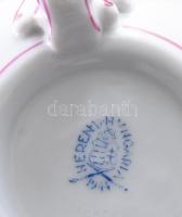 Herendi Apponyi purpur mintás körmös bonbonier. Jelzett, kis kopással, d: 7,5 cm, m:7 cm