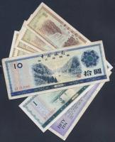 Kína/Bank of China/deviza kiadások 1979. 10F ((7x), 50F (1x), 1Y (1x), 10Y (1x) T:II,III Összesen 10db!