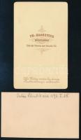 1870 Munkácsy Mihály (1844-1900) festő Düsseldorfban készült fényképe és névjegye a párizsi műtermén...