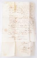 1688 Egy oldalas kézzel írt ex offo levél, viaszpecséttel Batthyány hercegi levéltár, Körmend bélyegzőkkel