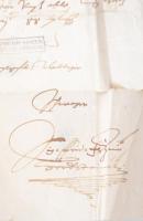 1688 Egy oldalas kézzel írt ex offo levél, viaszpecséttel "Batthyány hercegi levéltár, Körmend&...