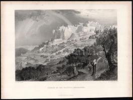 cca 1880 A szentföldet ábrázoló 6 db régi metszet, London, Virtue & C., kis foltokkal, 17x25 cm