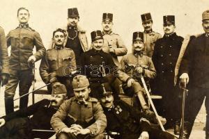 cca 1890-1920 Katonai fotó tétel, 7 db, közötte színezett fotó