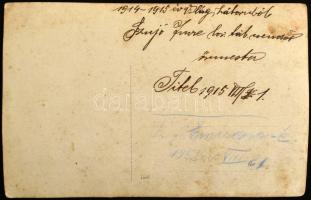 1915 Szujó Imre lovas tábori csendőr őrmester Titel. Fotólap