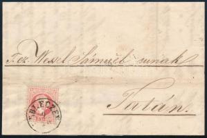 1867 5kr levélen DEBRECZEN - Tata