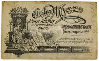 cca 1890 Hermannstadt (Nagyszeben), Mysz fotó, Kürtös katona fotója. Szujó György. A m. kir. gyulai ...