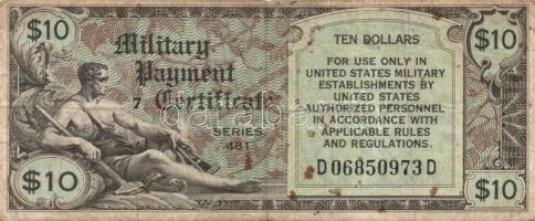 USA/katonai kiadás 1951. 10$ T:III