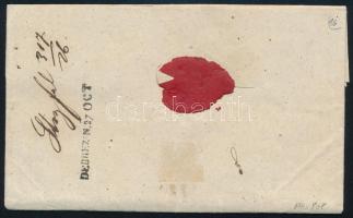 1842 Cover with full content with 12kr postage due "SZIGETH" - "DEBREZIN" 1842 L...