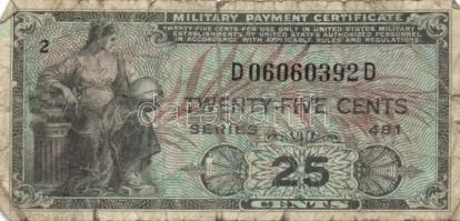 USA/katonai kiadás 1951. 5c, 10c, 25c T:III,III/IV