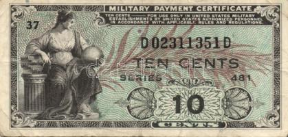 USA/katonai kiadás 1951. 10c, 25c (2x) T:III,III/IV