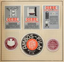 Több száz régi levélzáró, adománybélyeg, propaganda bélyeg stb füzetben