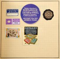 Több száz régi levélzáró, adománybélyeg, propaganda bélyeg stb füzetben