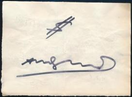 Andy Warhol (1928-1987) képzőművész autográf aláírása papírlapon / autograph signature on a piece of paper