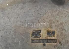 Christofle ezüstözött fűszerkínáló. Jelzett, kis kopással, d: 6 cm