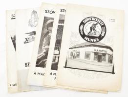 cca 1940 Hangya. Szövetkezeti munka 1-5. füzet. Képes ismertető a szövetkezeti munkáról. 5 db
