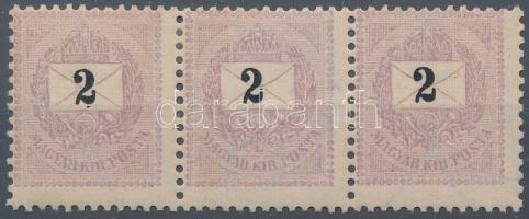 1898 2kr 3-as csík (9.200) (1 db postatiszta, 2 db bélyeg falcos / MNH 1 stamp, hinged 2 stamps)