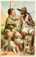 Scout with black boy s: Márton L.