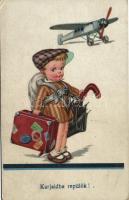 Boy with airplane (EB)