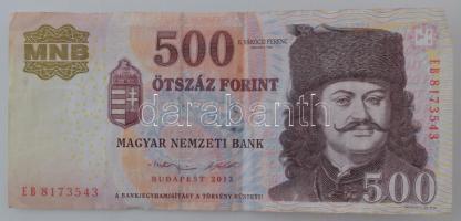 Steven Seagal színész aláírása egy 500 forintos bankjegyen