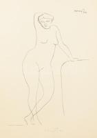 Vaszary János (1867-1939): 33 db nyomat, mappában 30x46 cm Mappa széle vízfoltos