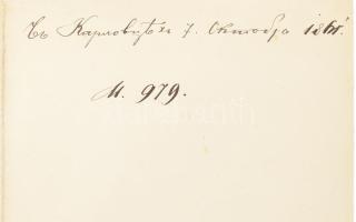 1861. okt. 16. Gróf nagyapponyi Apponyi György (1808-1899) korábbi főkancellár, országbíró ismeretle...