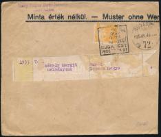 1925 Minta érték nélkül levél 800K bérmentesítéssel és alkalmi bélyegzéssel