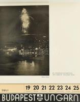 cca 1935 Budapest-Ungarn, német nyelvű, fekete-fehér fotókkal illusztrált naptár. Bp., Székesfőváros...