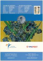 Hollandia 2003. 5E Ag "Beatrix / Vincent Van Gogh" karton díszlapon, bélyegblokkal T:UNC
...