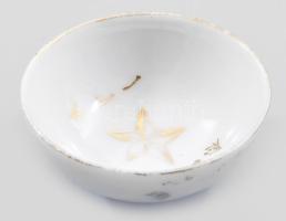 Japán porcelán katonai szakés csésze. Leszerelési csésze, cca 1940-1944, 71. gyalogos egység, kis kopással, d: 6 cm