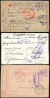1915-1917 3 db hadifogoly levelezőlap