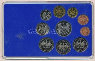 NSZK 1979F 1pf-5M (10xklf) forgalmi sor műanyag dísztokban T:PP 
FRG 1979F 1 Pfennig - 5 Mark (10xd...