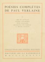 Verlaine, Paul: Poésies Compl?tes de Paul Verlaine 1-2. Banderole., 1923. Kiadói bordázott félbőr kötésben, koppott, lapok felvágatlan.