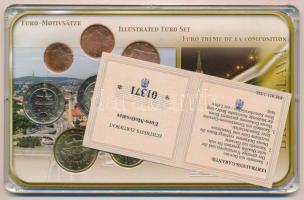 Szlovákia 2009. 1c-2E (8xklf) forgalmi szett + aranyozott fém emlékérem műanyag tokban T:UNC 
Slova...