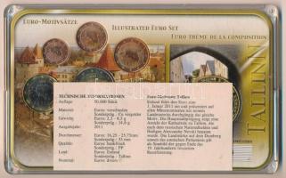 Észtország 2011. 1c-2E (8xklf) forgalmi szett + 2003. "Europe" kétoldalas aranyozott emlék...