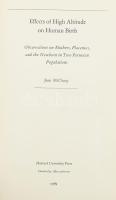 Jean McClung: Effects of High Altitude on Human Birth. Cambridge, 1969, Harvard University Press. Angol nyelven. Egészvászon-kötés, volt könyvtári példány.