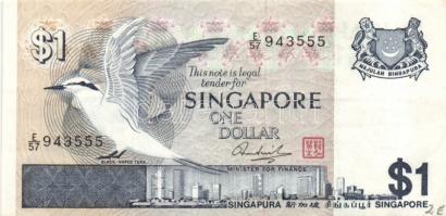 Szingapúr 1976. 1$ (4x) + 1987. 1$ (2x) T:III+,III