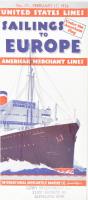 1936 Sailing to Europe, American Merchant Lines menetrend