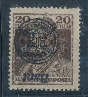 Nagyvárad 1919 Károly 20f fordított felülnyomással, Bodor vizsgálójellel