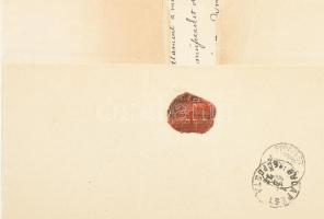 1876 Orbay Antal jászkun kerületi főorvos levele Schenzl Guidó (1823-1890) meteorológus, a Magyar Me...