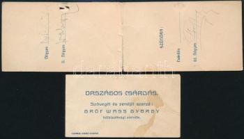 1908 Az Országos Bál kitöltött táncrendje