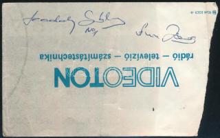 1983 Budapest Sportcsarnok - Jégkorong Világbajnokság belépőjegy, hátoldalán Szadovszky Gábor aláírásával