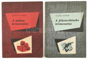 2 db - Czanik Sándor: A feketeribizke termesztése + Rozsnyai József: A málna termesztése. Kiadói papírkötés, jó állapotban.